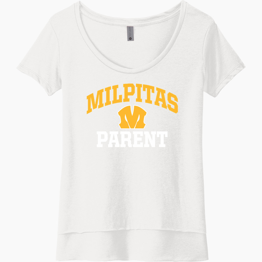 Milpitas Trojans Next Level Women's Festival Scoop Neck Tee