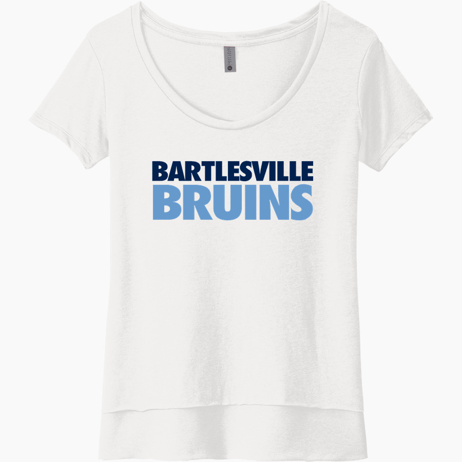 BARTLESVILLE HIGH SCHOOL BRUINS <span class="pdp-name-mascot">BARTLESVILLE BRUINS</span> Next Level Women's Festival Scoop Neck Tee