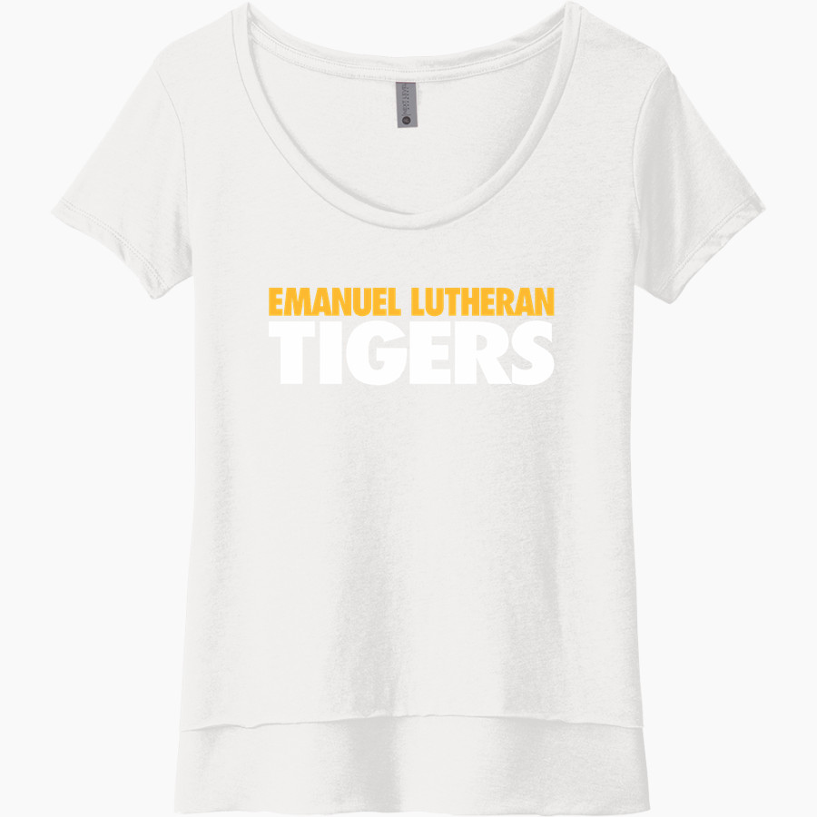 Emanuel Lutheran Tigers <span class="pdp-name-mascot">Emanuel Lutheran School Tigers</span> Next Level Women's Festival Scoop Neck Tee