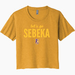 SEBEKA HIGH SCHOOL Trojans Online Store <span class="pdp-name-mascot">SEBEKA TROJANS</span> Next Level Women's Festival Cali Crop Tee Front Thumbnail