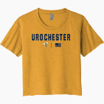 Rochester YellowJackets <span class="pdp-name-mascot">University of Rochester Athletics</span> Next Level Women's Festival Cali Crop Tee Front Thumbnail