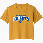 Devonshire Knights Next Level Women's Festival Cali Crop Tee Front Thumbnail
