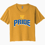 Widener University Pride Online Store Next Level Women's Festival Cali Crop Tee Front Thumbnail