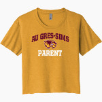 Au Gres-Sims HIGH SCHOOL WOLVERINES <span class="pdp-name-mascot">AU GRES - SIMS WOLVERINES</span> Next Level Women's Festival Cali Crop Tee Front Thumbnail
