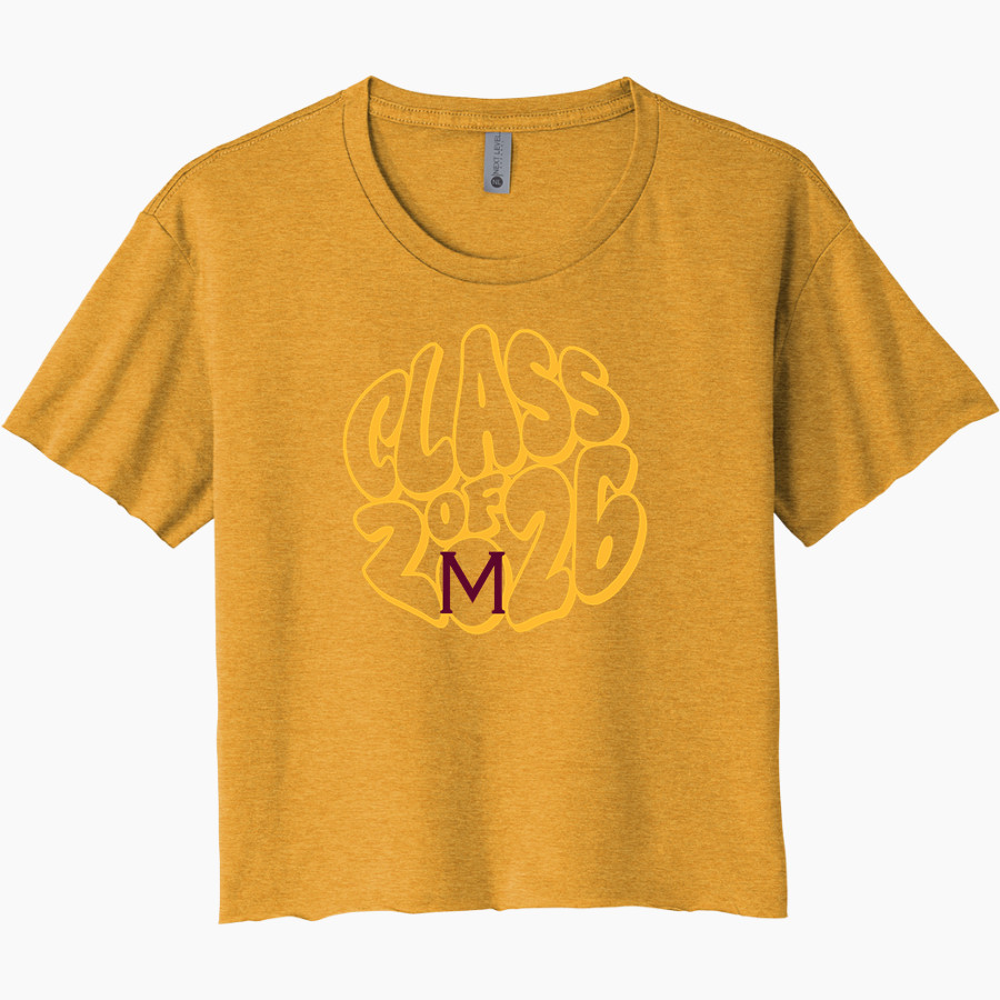 Marianapolis Prep Golden Knights <span class="pdp-name-mascot">Marianapolis Prep Golden Knights</span> Next Level Women's Festival Cali Crop Tee