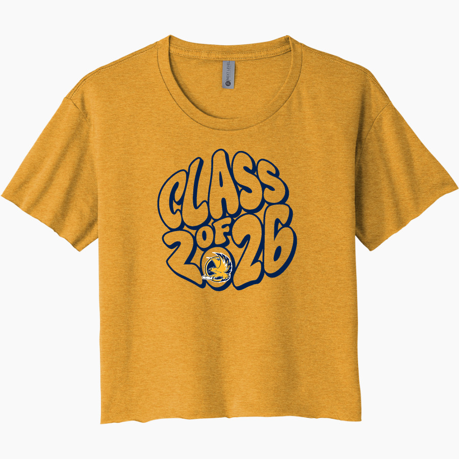 FREDERICK HIGH SCHOOL GOLDEN EAGLES <span class="pdp-name-mascot">FREDERICK GOLDEN EAGLES</span> Next Level Women's Festival Cali Crop Tee