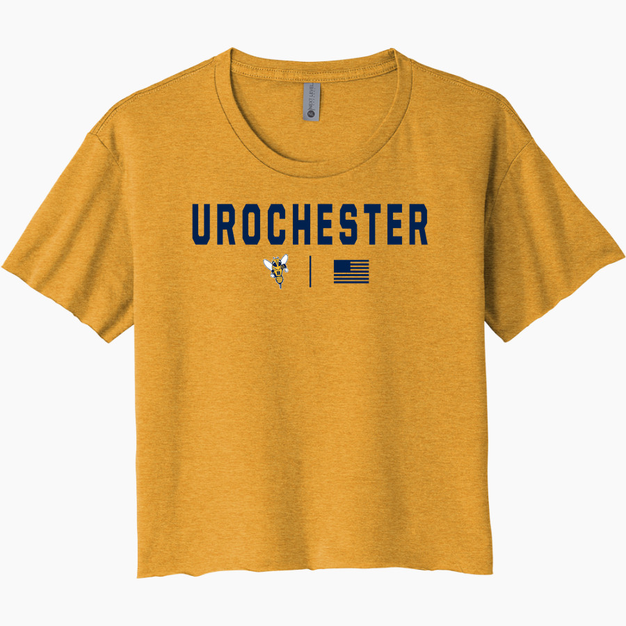 Rochester YellowJackets <span class="pdp-name-mascot">University of Rochester Athletics</span> Next Level Women's Festival Cali Crop Tee