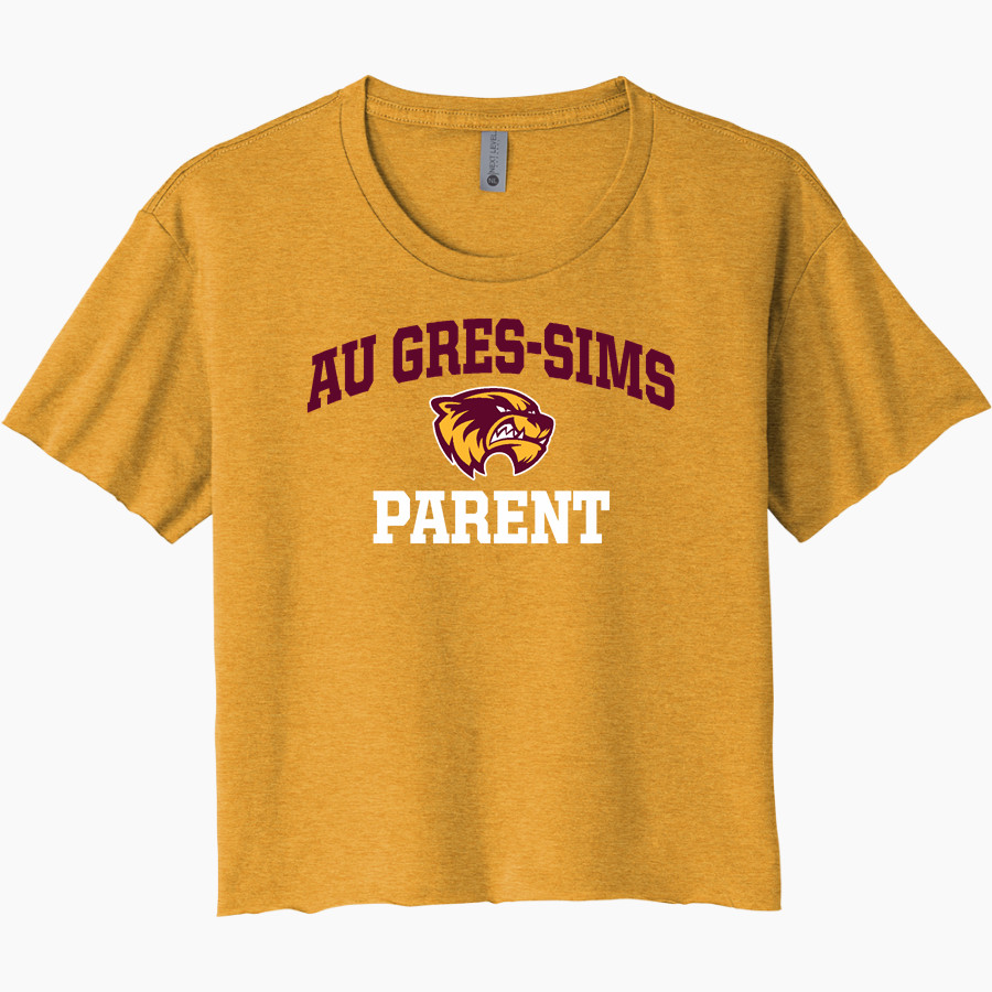 Au Gres-Sims HIGH SCHOOL WOLVERINES <span class="pdp-name-mascot">AU GRES - SIMS WOLVERINES</span> Next Level Women's Festival Cali Crop Tee