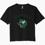 BOLES HIGH SCHOOL HORNETS Next Level Women's Festival Cali Crop Tee Front Thumbnail