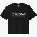 CROM 0 <span class="pdp-name-mascot">CROM Corp</span> Next Level Women's Festival Cali Crop Tee Front Thumbnail