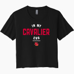 PURCELL MARIAN CAVALIERS official sideline store Next Level Women's Festival Cali Crop Tee Front Thumbnail