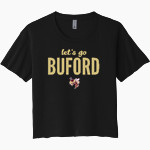 BUFORD HIGH SCHOOL YELLOW JACKETS Next Level Women's Festival Cali Crop Tee Front Thumbnail