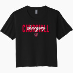 CHURCHILL HIGH SCHOOL CHARGERS Next Level Women's Festival Cali Crop Tee Front Thumbnail