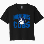 NORTH PINES CUBS Next Level Women's Festival Cali Crop Tee Front Thumbnail