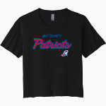 JAY COUNTY HIGH SCHOOL PATRIOTS Next Level Women's Festival Cali Crop Tee Front Thumbnail