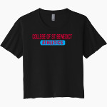 COLLEGE OF ST BENEDICT Bennies <span class="pdp-name-mascot">COLLEGE OF ST BENEDICT</span> Next Level Women's Festival Cali Crop Tee Front Thumbnail
