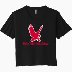 FRONTIER REGIONAL SCHOOL RED HAWKS Next Level Women's Festival Cali Crop Tee Front Thumbnail