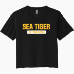 Wilmington Aquatic Club Sea Tigers <span class="pdp-name-mascot">Wilmington Aquatic Club Sea Tigers</span> Next Level Women's Festival Cali Crop Tee Front Thumbnail