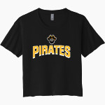 CRANDALL HIGH SCHOOL PIRATES Next Level Women's Festival Cali Crop Tee Front Thumbnail