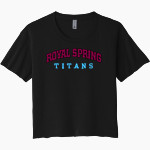 Royal Spring Titans <span class="pdp-name-mascot">Royal Spring Titans</span> Next Level Women's Festival Cali Crop Tee Front Thumbnail