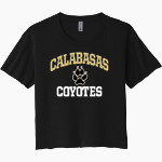 CALABASAS HIGH SCHOOL COYOTES <span class="pdp-name-mascot">CALABASAS COYOTES</span> Next Level Women's Festival Cali Crop Tee Front Thumbnail