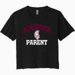 BOARDMAN HIGH SCHOOL SPARTANS <span class="pdp-name-mascot">BOARDMAN SPARTANS</span> Next Level Women's Festival Cali Crop Tee Front Thumbnail