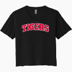 Tourtellotte Memorial Tigers Next Level Women's Festival Cali Crop Tee Front Thumbnail