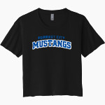 FORREST CITY HIGH SCHOOL MUSTANGS Next Level Women's Festival Cali Crop Tee Front Thumbnail