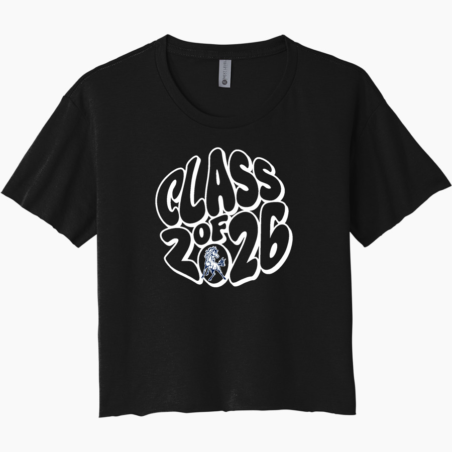 RIVER VALLEY HIGH SCHOOL MUSTANGS <span class="pdp-name-mascot">RIVER VALLEY MUSTANGS</span> Next Level Women's Festival Cali Crop Tee
