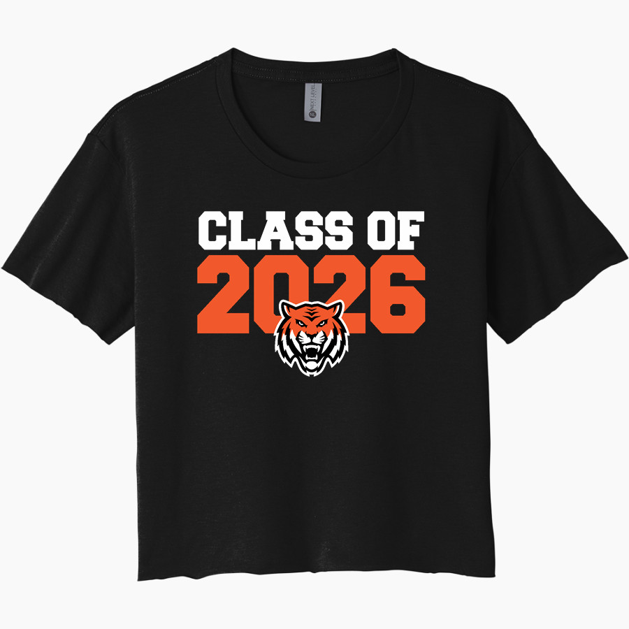 CUSHING HIGH SCHOOL TIGERS Next Level Women's Festival Cali Crop Tee