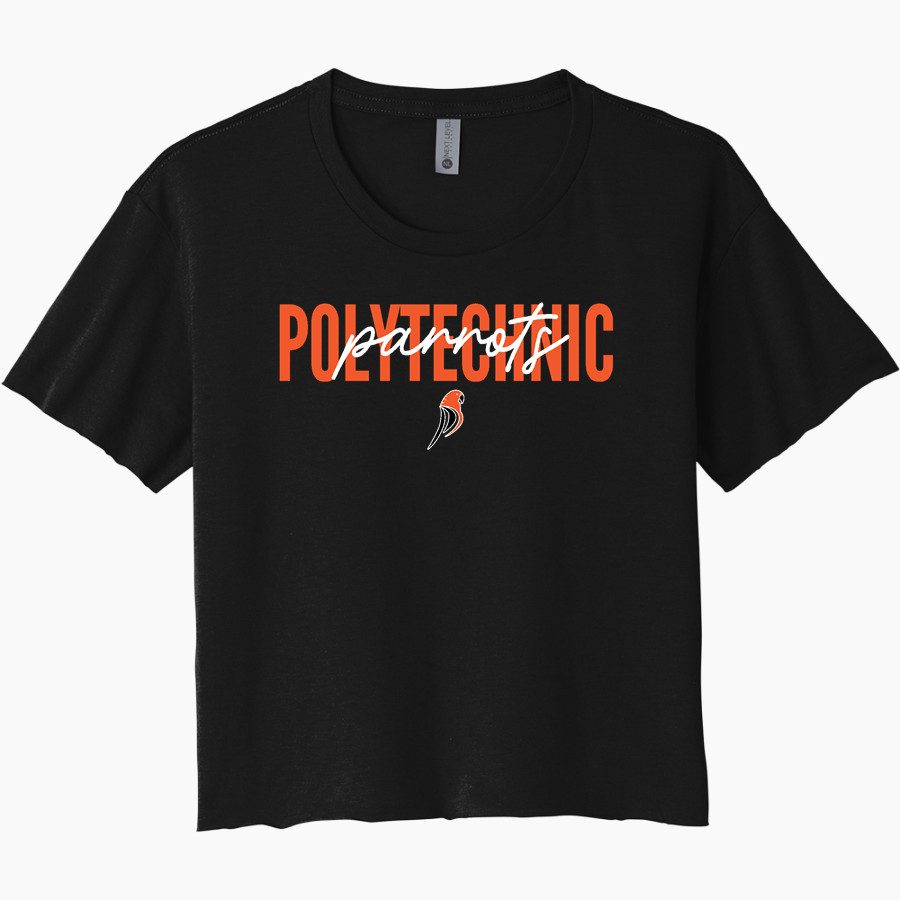 POLYTECHNIC HIGH SCHOOL PARROTS Next Level Women's Festival Cali Crop Tee