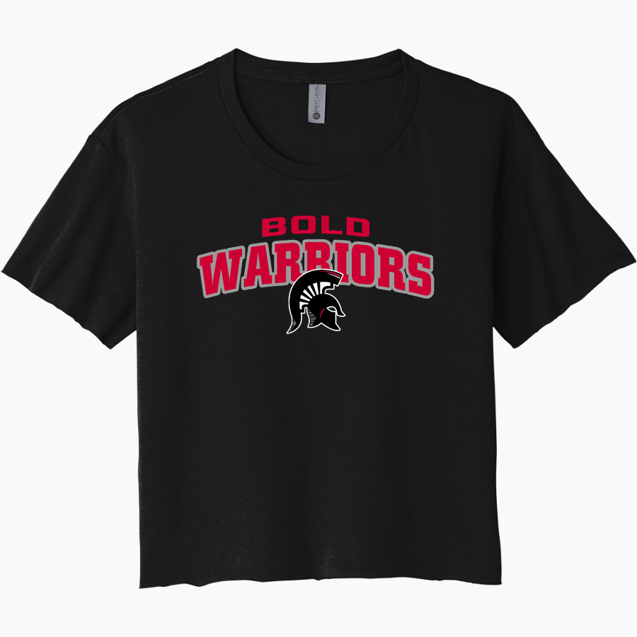 BOLD HIGH SCHOOL WARRIORS <span class="pdp-name-mascot">BOLD WARRIORS</span> Next Level Women's Festival Cali Crop Tee