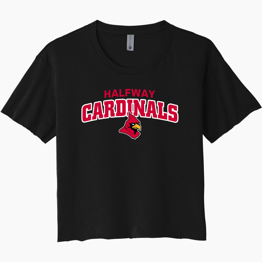HALFWAY HIGH SCHOOL CARDINALS <span class="pdp-name-mascot">HALFWAY CARDINALS</span> Next Level Women's Festival Cali Crop Tee