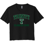 TRINITY HIGH SCHOOL SHAMROCKS <span class="pdp-name-mascot">TRINITY SHAMROCKS</span> Next Level Women's Festival Cali Crop Tee Front Thumbnail