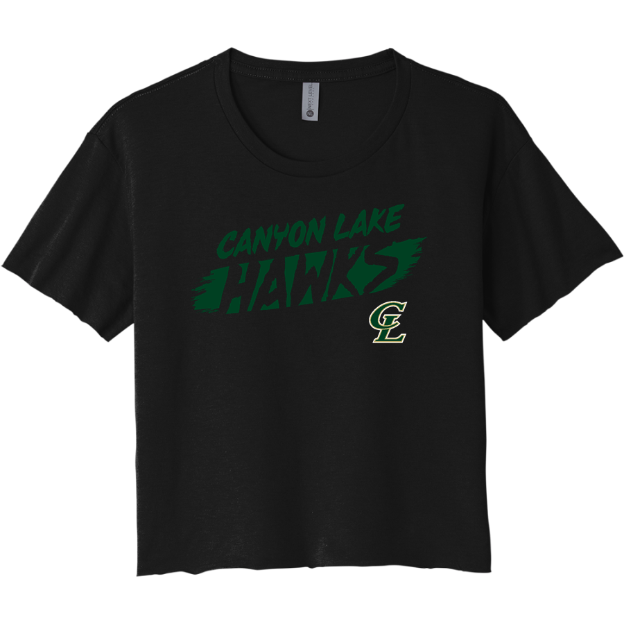 CANYON LAKE HIGH SCHOOL HAWKS <span class="pdp-name-mascot">CANYON LAKE HAWKS</span> Next Level Women's Festival Cali Crop Tee