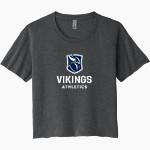 Berry Vikings Next Level Women's Festival Cali Crop Tee Front Thumbnail