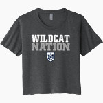 Marin Catholic Wildcats Next Level Women's Festival Cali Crop Tee Front Thumbnail