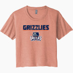 Glenn Grizzlies <span class="pdp-name-mascot">Tom Glenn Grizzlies</span> Next Level Women's Festival Cali Crop Tee Front Thumbnail