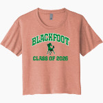 Blackfoot Broncos Next Level Women's Festival Cali Crop Tee Front Thumbnail