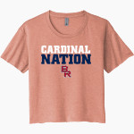 Big Rapids Cardinals Next Level Women's Festival Cali Crop Tee Front Thumbnail