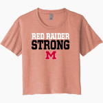Marlette Red Raiders Next Level Women's Festival Cali Crop Tee Front Thumbnail