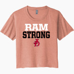 Jamesville DeWitt Red Rams Next Level Women's Festival Cali Crop Tee Front Thumbnail