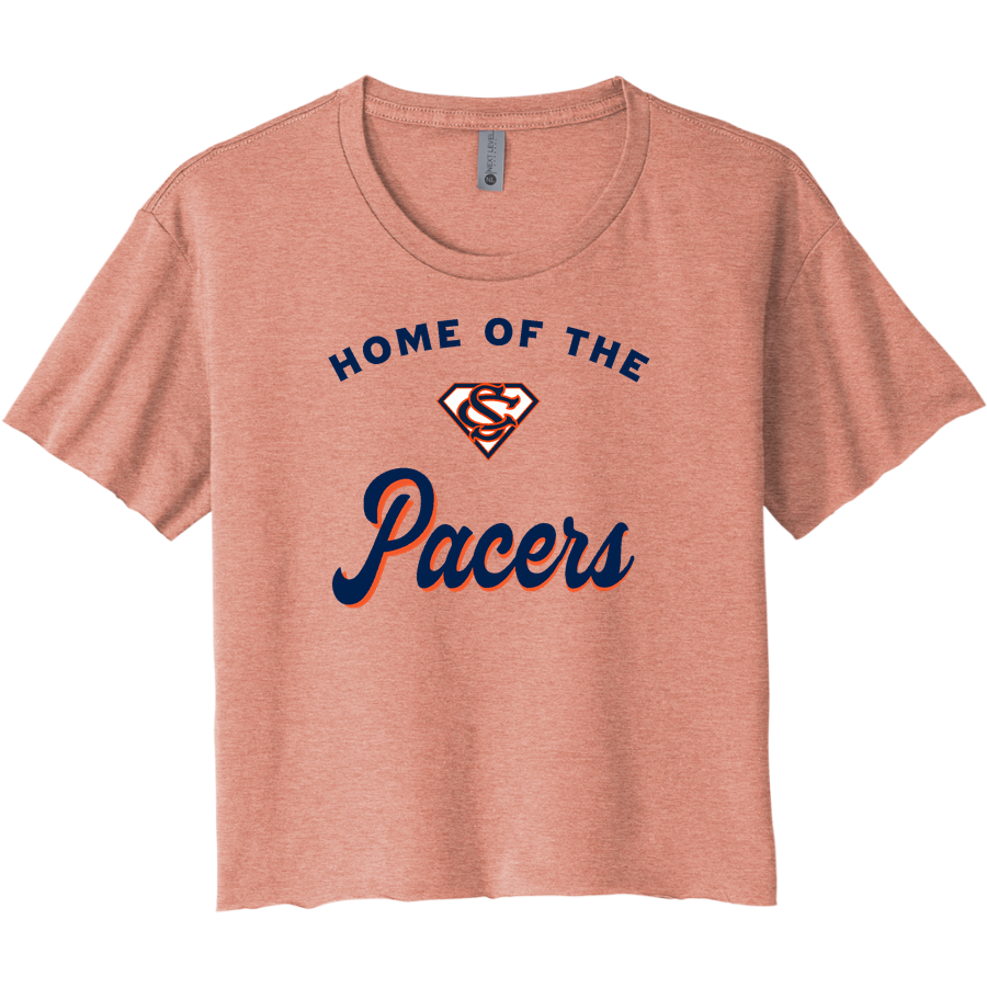 Switzerland County PACERS <span class="pdp-name-mascot">SWITZERLAND COUNTY PACERS</span> Next Level Apparel Women's Festival Cali Crop Tee