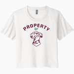 TEXLINE HIGH SCHOOL TORNADOS Next Level Women's Festival Cali Crop Tee Front Thumbnail