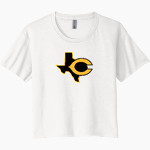 CRANDALL HIGH SCHOOL PIRATES Next Level Women's Festival Cali Crop Tee Front Thumbnail
