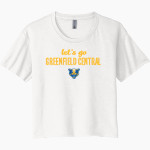 Greenfield Central Cougars Online Store <span class="pdp-name-mascot">Greenfield-Central Cougars</span> Next Level Women's Festival Cali Crop Tee Front Thumbnail
