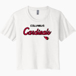 COLUMBUS HIGH SCHOOL CARDINALS Next Level Women's Festival Cali Crop Tee Front Thumbnail