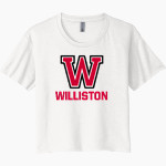 WILLISTON HIGH SCHOOL RED DEVILS Next Level Women's Festival Cali Crop Tee Front Thumbnail