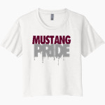 Morton Mustangs Next Level Women's Festival Cali Crop Tee Front Thumbnail