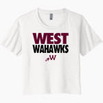 WEST HIGH SCHOOL WAHAWKS <span class="pdp-name-mascot">WEST WAHAWKS</span> Next Level Women's Festival Cali Crop Tee Front Thumbnail
